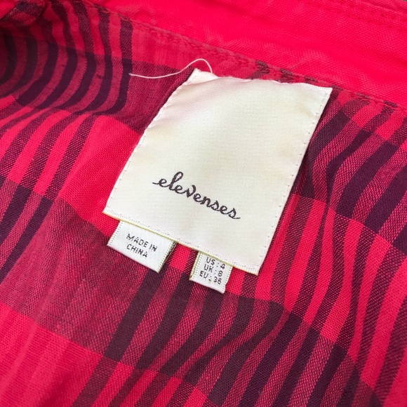 Anthropologie Elevenses Red Blazer Size 4 - Picture 6 of 8